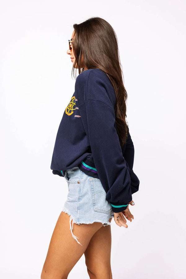 Navy 'Science' Icon Sweatshirt- (Women's)