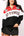 Licensed UGA Quarter Zip Colorblock Sweatshirt- (Women's)
