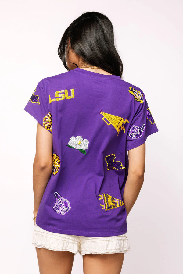Licensed LSU Mini Icon Tee- (Women's)