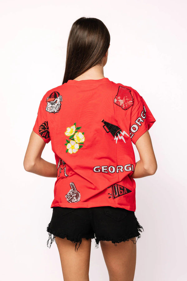 Licensed UGA Mini Icon Tee- (Women's)
