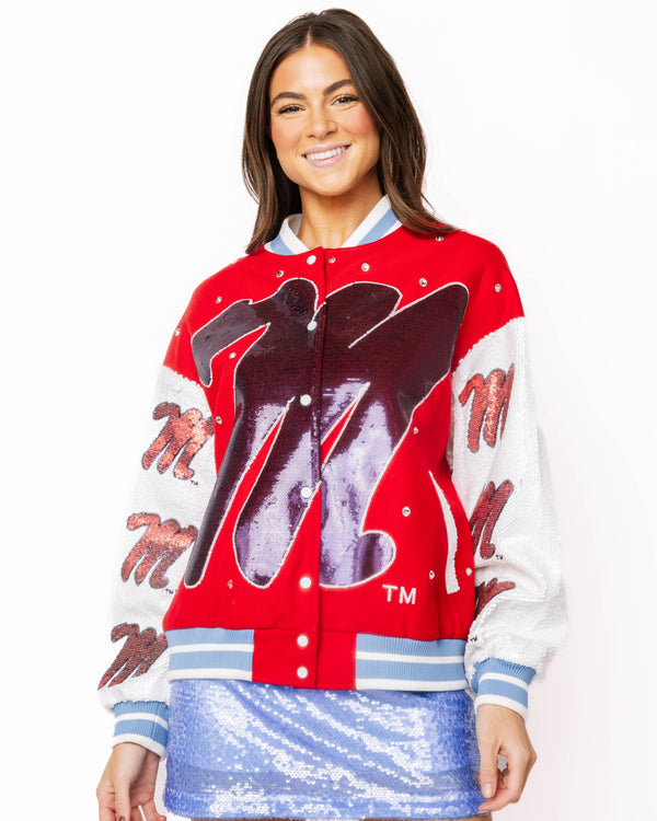 Licensed Ole Miss Bomber Jacket- (Women's)