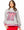 Licensed Ole Miss Grey Gingham Mascot Mock Neck Sweatshirt- (Women's)