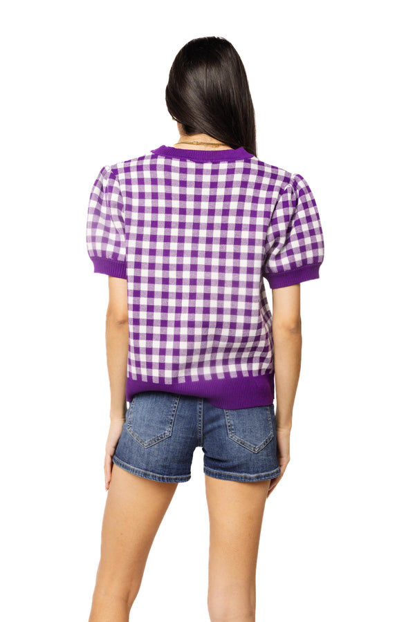 Licensed LSU Gingham Field, Players & Helmet Sweater