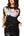 Black Multi Gingham Ghost Patch Tee- (Women's)