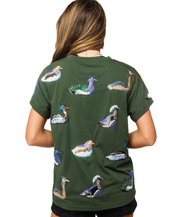 Dark Teal Multi Duck Tee- (Women's)