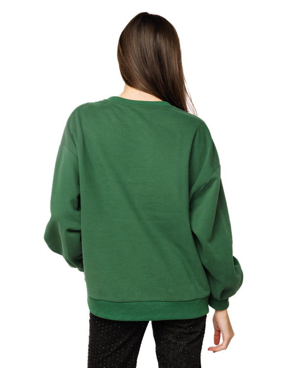 Dark Green Multi Turkey Sweatshirt- (Women's)