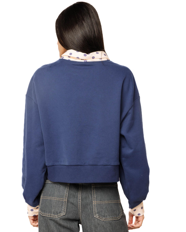 Navy Collar Turkey Sweatshirt- (Women's)
