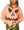 Orange Gingham Pumpkin Face Button Up Cotton Top- (Women's)