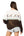 Brown & Ivory Colorblock Duck Rhinestone Sweater- (Women's)
