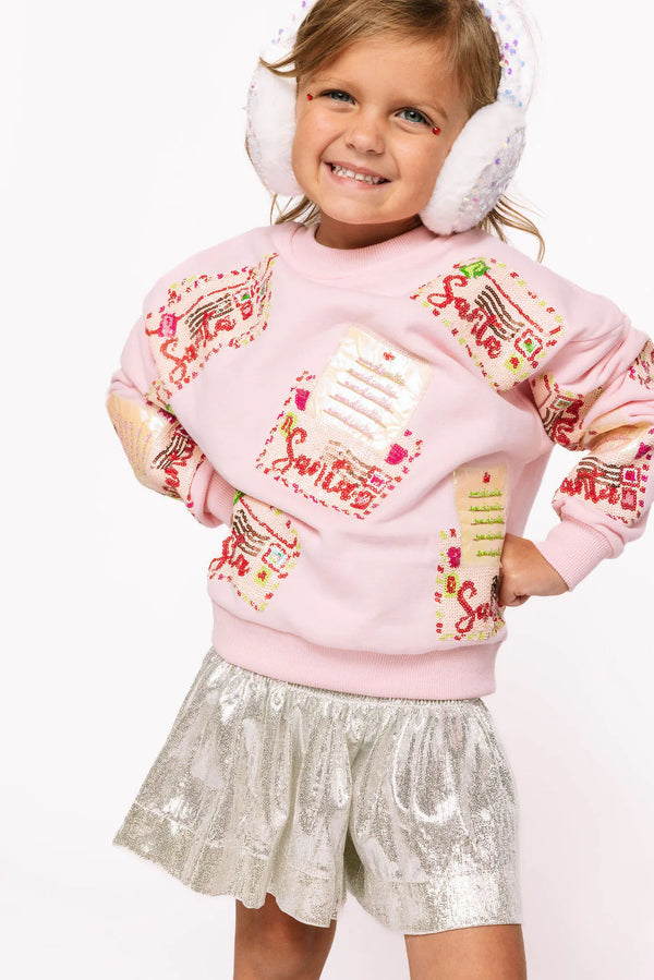 Light Pink Letters To Santa Sweatshirt