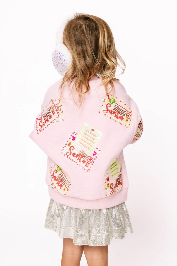 Light Pink Letters To Santa Sweatshirt