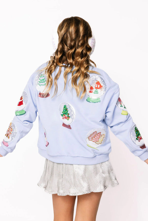 Powder Blue Snow Globe Sweatshirt