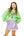 Queen Mardi Gras Beads Sweatshirt- Bright Green