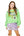 Queen Mardi Gras Beads Sweatshirt- Bright Green