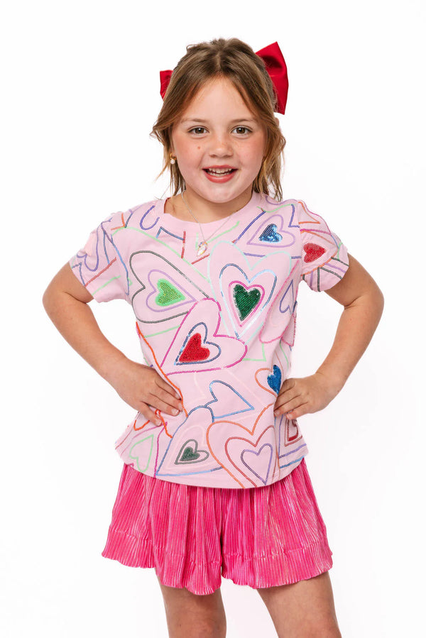 Light Pink Groovy Heart Tee