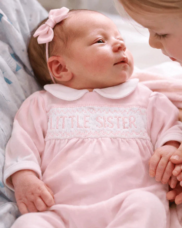 Little Sister Smocked Footie