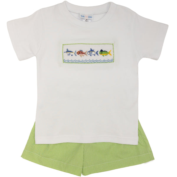 Fish Friends Smocked Short Set