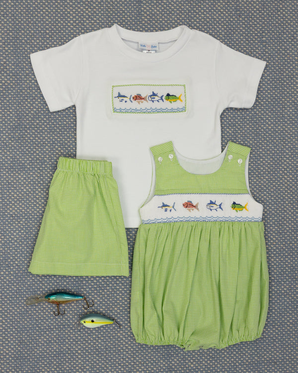 Fish Friends Smocked Short Set