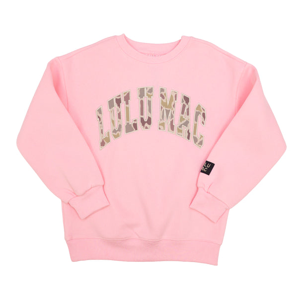 Lulu Mac Sweatshirt- Light Pink/Camo