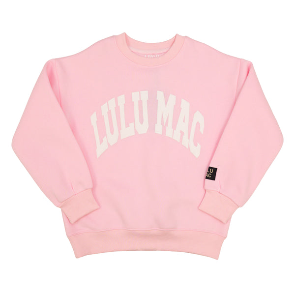 Lulu Mac Sweatshirt- Light Pink/White