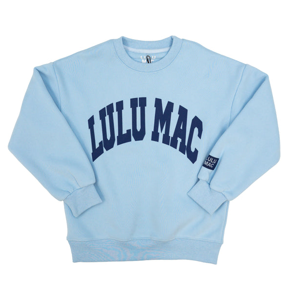 Lulu Mac Sweatshirt- Light Blue/Navy