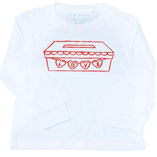 White Valentine Mailbox T-Shirt