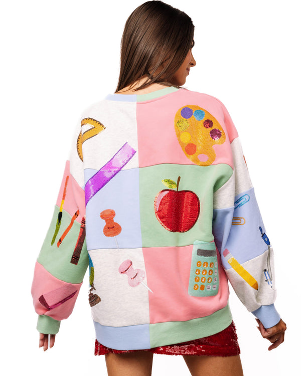 Teacher Checkered Icon Sweatshirt- (Women's)