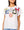 White Multi Fabric 'Teach' Apple Tee- (Women's)