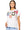 White Multi Fabric 'Teach' Apple Tee- (Women's)