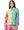 Colorblock Stripe Teacher Icon Button Up Cotton Top- (Women's)