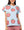 Light Blue & Red Gingham Apple Tee- (Women's)