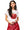 White & Red Sequin Flower Apple Tee- (Women's)