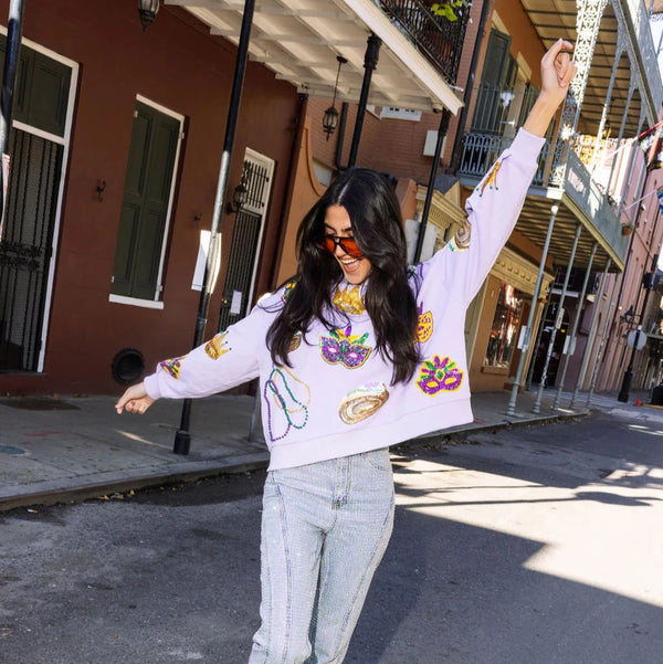 Mardi Gras Icon Sweatshirt- (Women's)