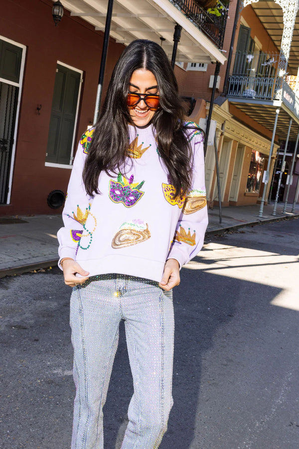Mardi Gras Icon Sweatshirt- (Women's)