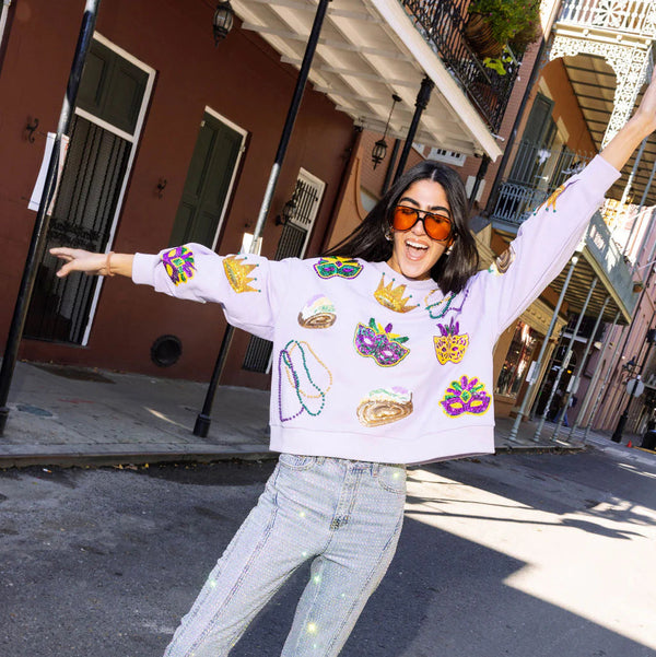 Mardi Gras Icon Sweatshirt- (Women's)