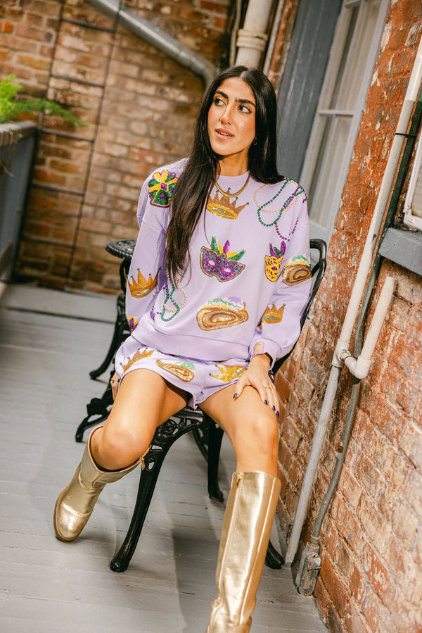 Mardi Gras Icon Sweatshirt- (Women's)