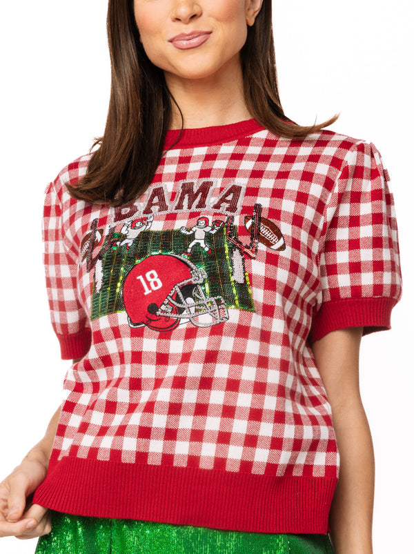 Licensed Bama Gingham Field, Players & Helmet Sweater