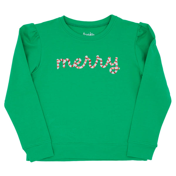 Sequin Merry Holly- Green