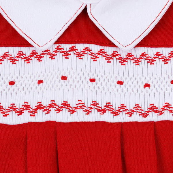Miles Smocked Bubble- Red