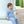 Miller Romper- Blue Stripe/Sage