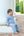 Miller Romper- Blue Stripe/Sage