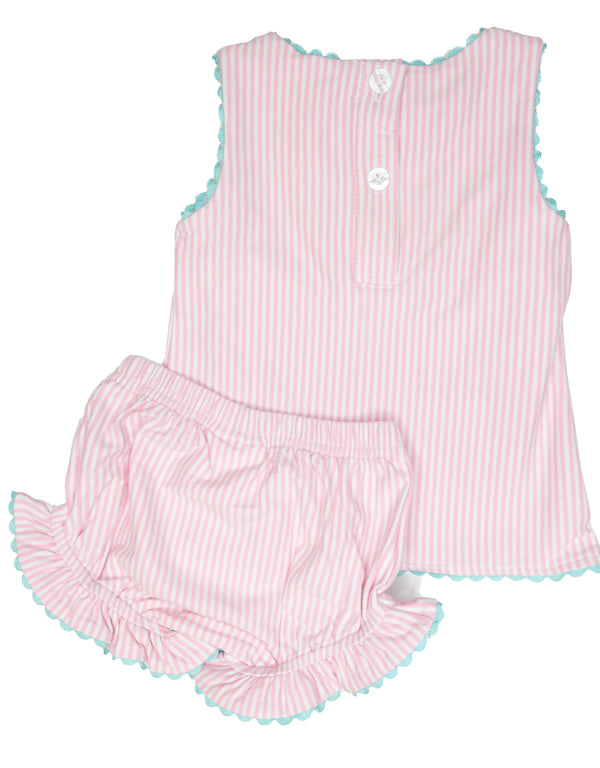 Millie Bloomer Set-Pink Stripe