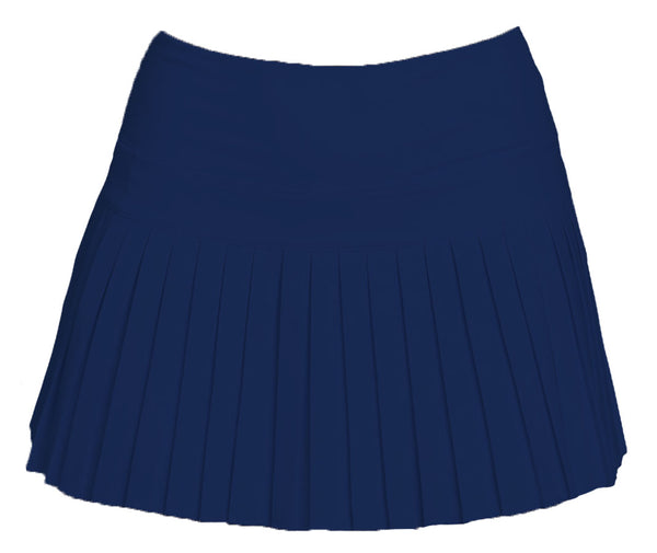 Mini Pleated Skort- Solid Navy