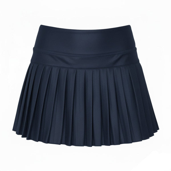 Mini Pleated Skort- Navy Shimmer