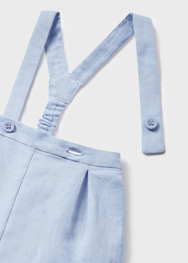 Shorts w/ Suspenders Set- Blue