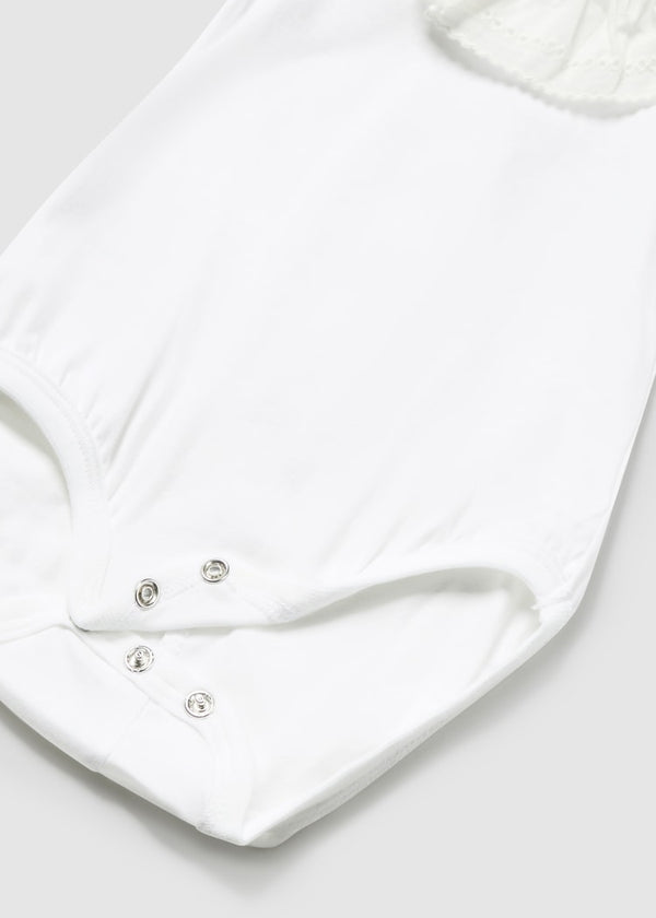 Ruffled Bodysuit- White