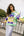 Checkered Mardi Gras Icon Sweatshirt- (Women's)