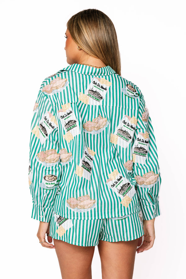 Cafe Du Monde Icon Button Up Top- (Women's)