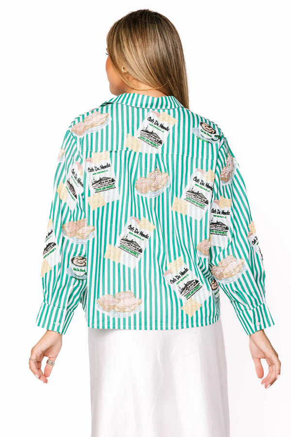 Cafe Du Monde Icon Button Up Top- (Women's)