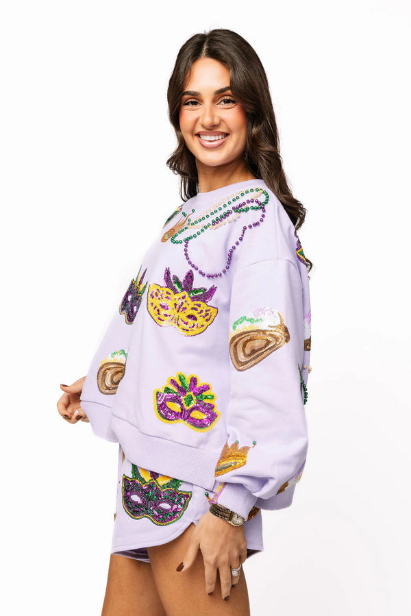 Mardi Gras Icon Sweatshirt- (Women's)